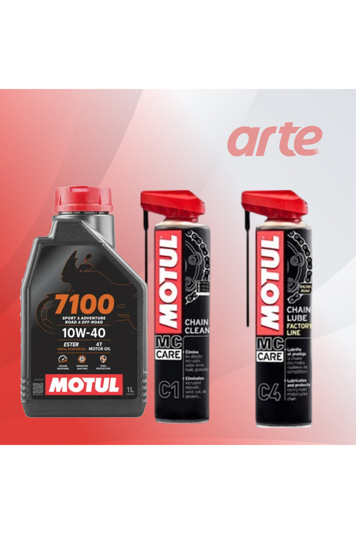 C4 C1 Zincir Yağlama Temizleme Spreyi 400ml 7100 10w 40 Motor Yağı 1l