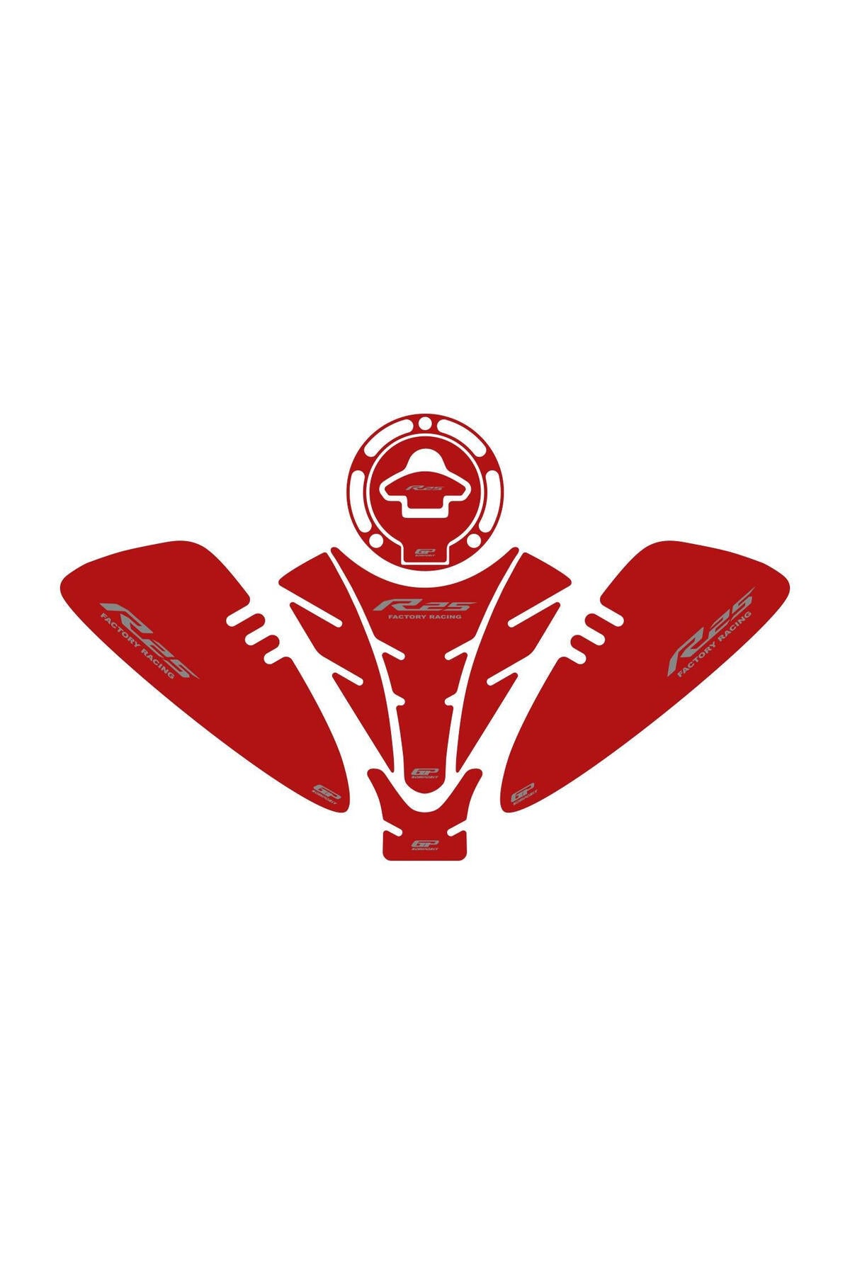 Yamaha R25 2019-2025 Uyumlu Tank Pad Seti Kırmızı
