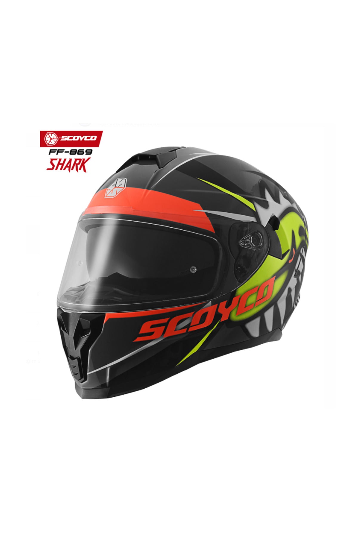 SC FF-869 Shark Full Face - Güneş Vizörlü ( Gözlüklü ) Motorsiklet Kaskı ( DoT CE Sertifikalı )