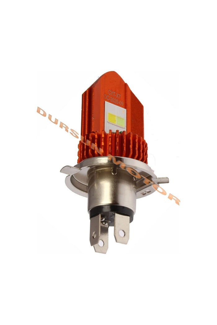 Motosiklet Pro Led Ampül H4 X7 Beyaz Beyaz