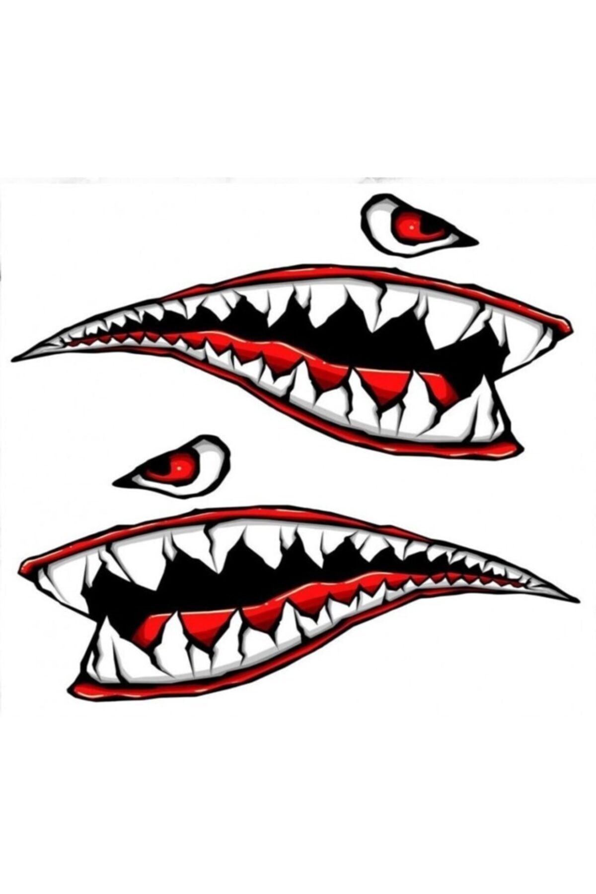 Köpek Balığı Shark Sticker Motosiklet Sticker A4