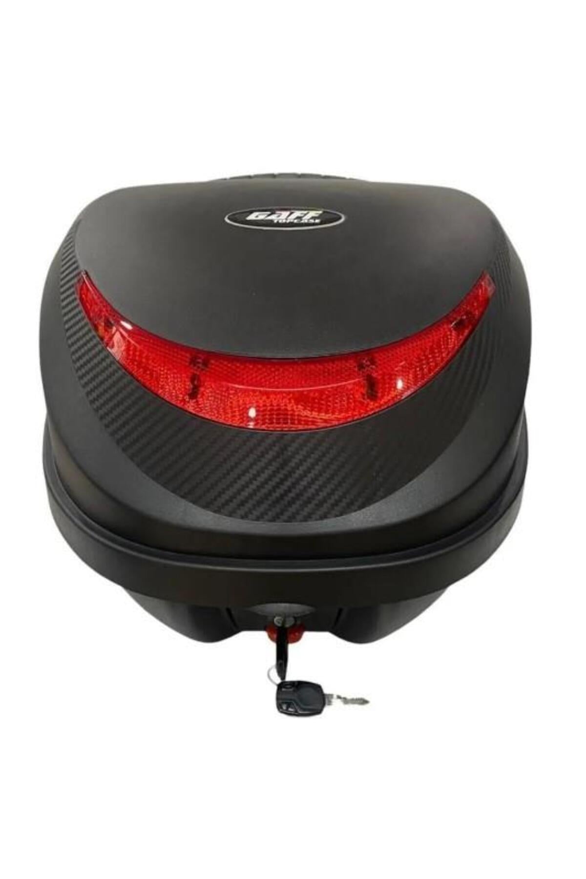 GAFF G32 Carbon Tasarımlı Motosiklet Arka Çanta 32 Litre Sırt Dayamalı Port Bagaj Kilitli Siyah