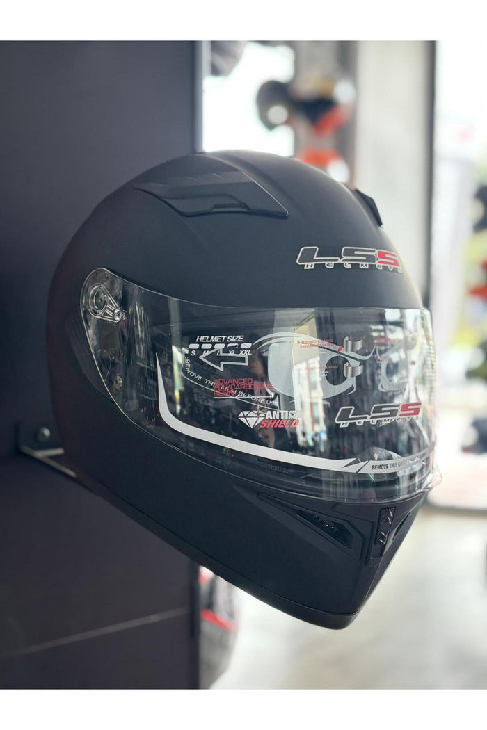 LS5 Kapalı Kask Güneş Gözlüklü Kask Siyah