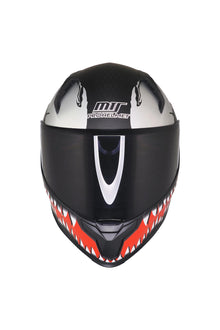 M-910 STARLİNE MAT SİYAH-KIRMIZI GÜNEŞ VİZÖRLÜ KASK (SİYAH CAMLI)