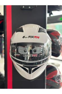 LS5 Kapalı Kask Güneş Gözlüklü Kask Beyaz