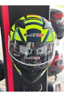 LS5 Kapalı Kask Güneş Gözlüklü Karışık Desenli Kask