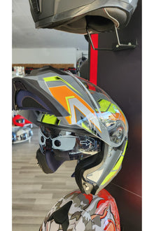 LS5 Çene Açılır Güneş Gözlüklü Kask Yeşil-Gri