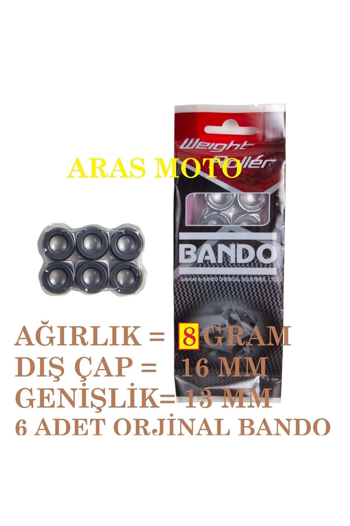 50 Cc - 80 Cc Scooter Baga Bando Tahrik Seti Bwr-007 16*13(8 GR) - Arasmto