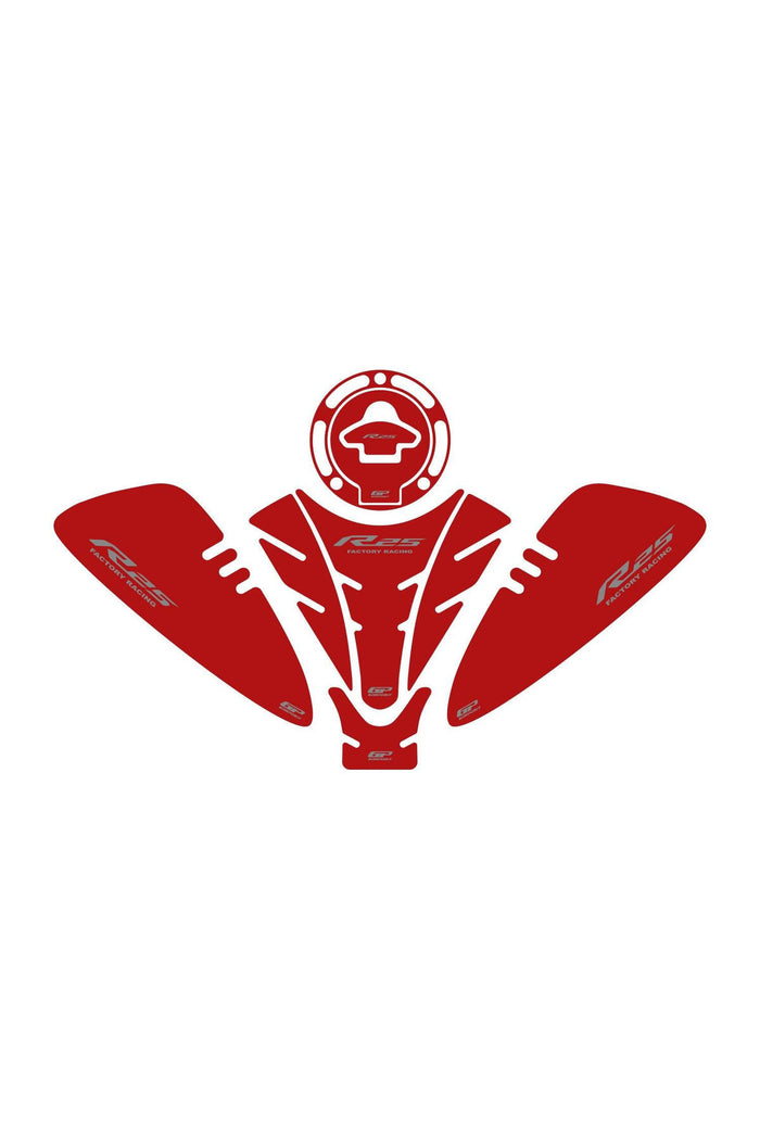 Yamaha R25 2019-2025 Uyumlu Tank Pad Seti Kırmızı