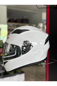 LS5 Kapalı Kask Güneş Gözlüklü Kask Beyaz