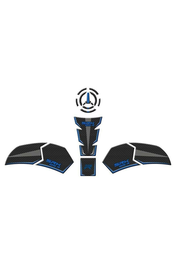 Tank Pad Set 002 Siyah Karbon Mavi Rks Srk 125 R 2023-2025