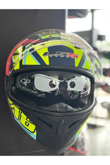 LS5 Kapalı Kask Güneş Gözlüklü Karışık Desenli Kask